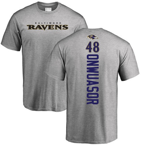 Men Baltimore Ravens Ash Patrick Onwuasor Backer NFL Football #48 T Shirt